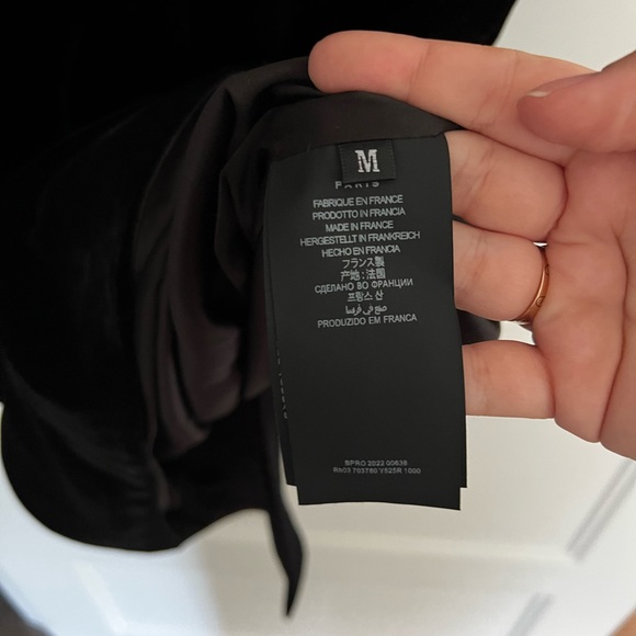 Robe Smoking Longue En Laine Grain De Poudre en Noir - Saint Laurent dress - Picture 11 of 15